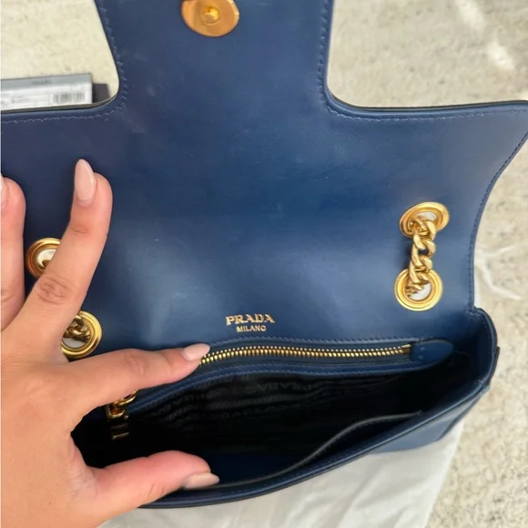 Prada Milano Navy Blue Shoulder Bag - Picture 8 of 11